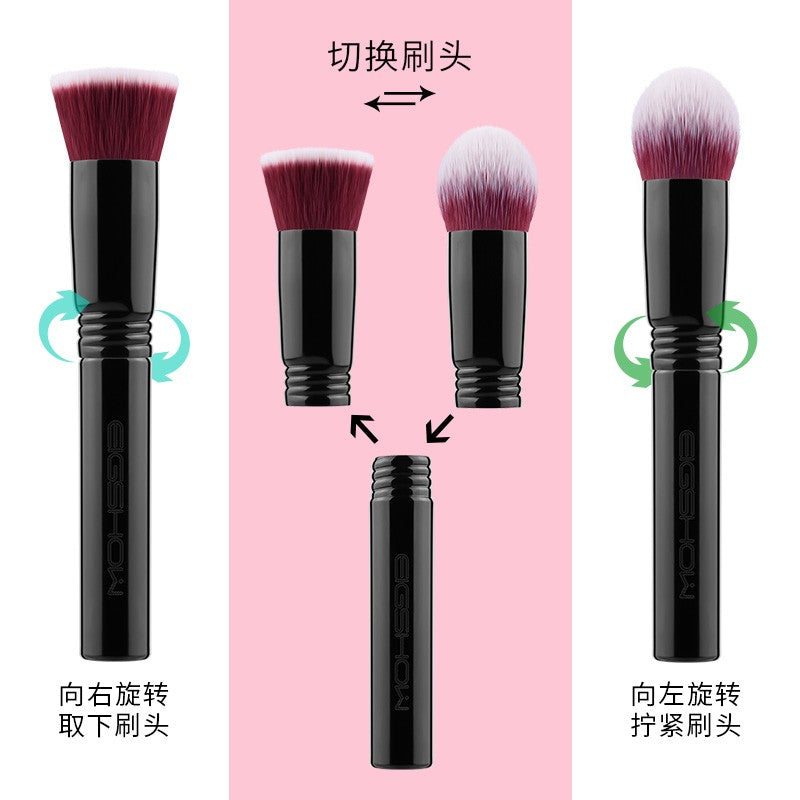 EIGSHOW 8Pcs Solid color Aluminum Tube Makeup Brushes 3Styles Optional Cosmetics Brushes Set For Daily makeup Beginners