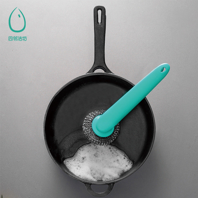 XIAOMI Stainless Steel Wool Kitchen Pot Brush Eco-friendly Grill Pan Brush With Long Handle