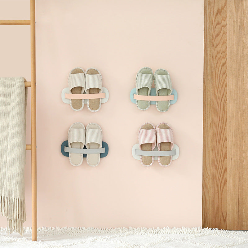 XIAOMI Wall-mounted Nail-free Bathroom Slippers Storage Rack Storage Housekeeping Shoes Organizers