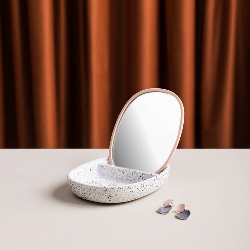 XIAOMI Nordic Style Home Decor Waterstone Makeup Storage Box with Mirror Set