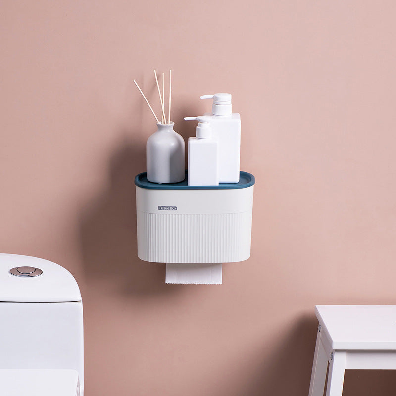 XIAOMI Bathroom Waterproof Tissue Box Plastic Bath Toilet Paper Holder Wall Mounted Paper Storage