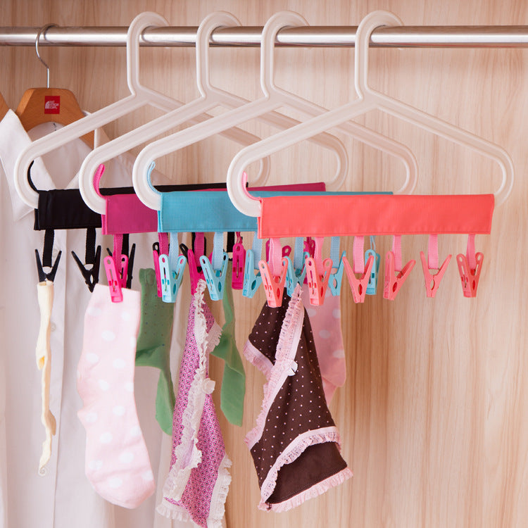 XIAOMI Portable Folding Hanger Multifunctional Hanging Clothes Sock Towel Clip Hanger For Travel Foldable Bathroom Clothe Hanger