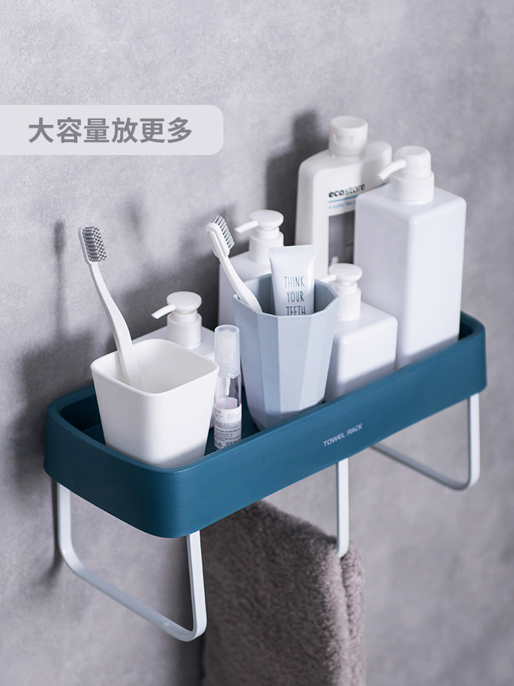 XIAOMI Bathroom Organizer Aluminum Towel Rack Wall Mounted Bathroom Storage Rack