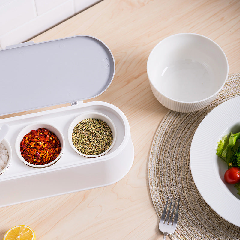 XIAOMI Nordic Style Household Kitchen Seasoning Box 3 Grids with Lip Water Proof Air Tight