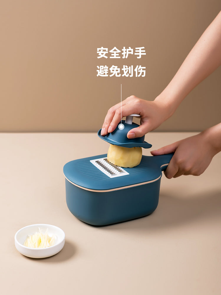 XIAOMI Nordic 5-in-1 Multi-functional Kitchen Potato Planer Fruit Slicer Vegetable Chopper and Cutter with Draining Basket Bowl