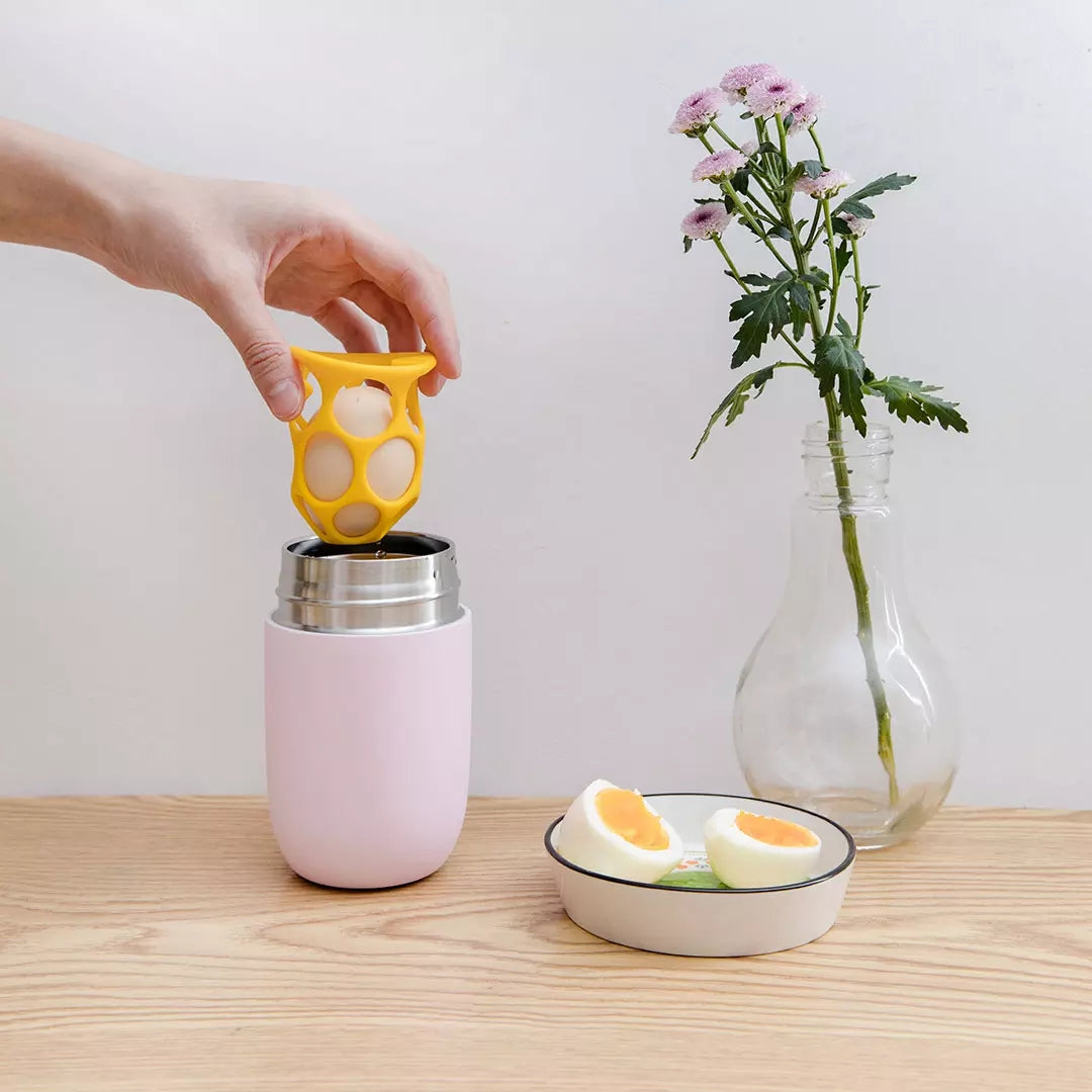 XIAOMI - KissKissFish 380Ml Portable Egg Breakfast Water Bottle Vacuum Insulation Timer Bottle Ipx5 Waterproof
