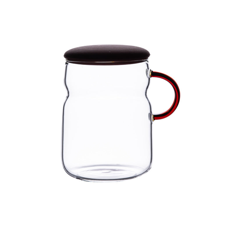 XIAOMI Borosilicate Heat Resistant Large Glass Cup with Handle Dust-proof Lid Office Tea Cup